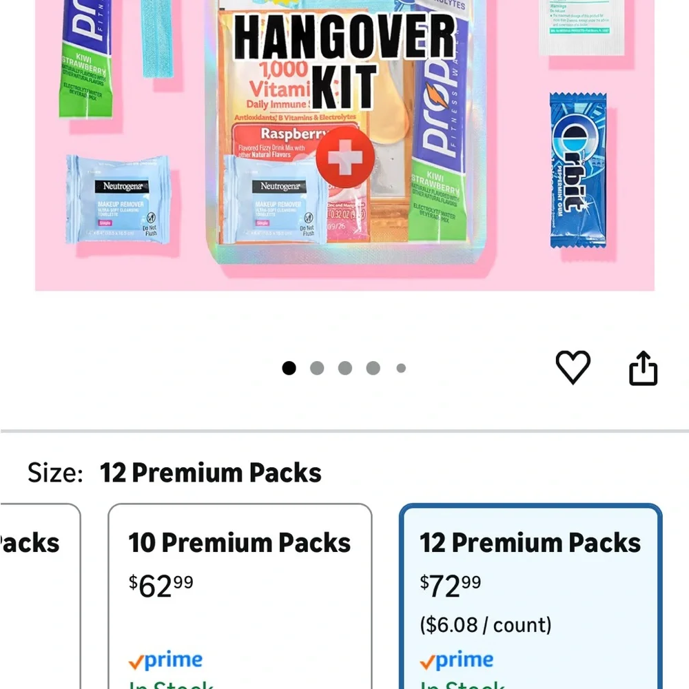 Hangover Recovery Kit - set of 12